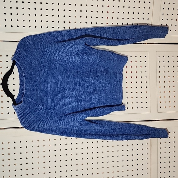 Free People Sweaters - Free People Size Small Beautiful Royal Blue Pullover Sweater Marled Cotton